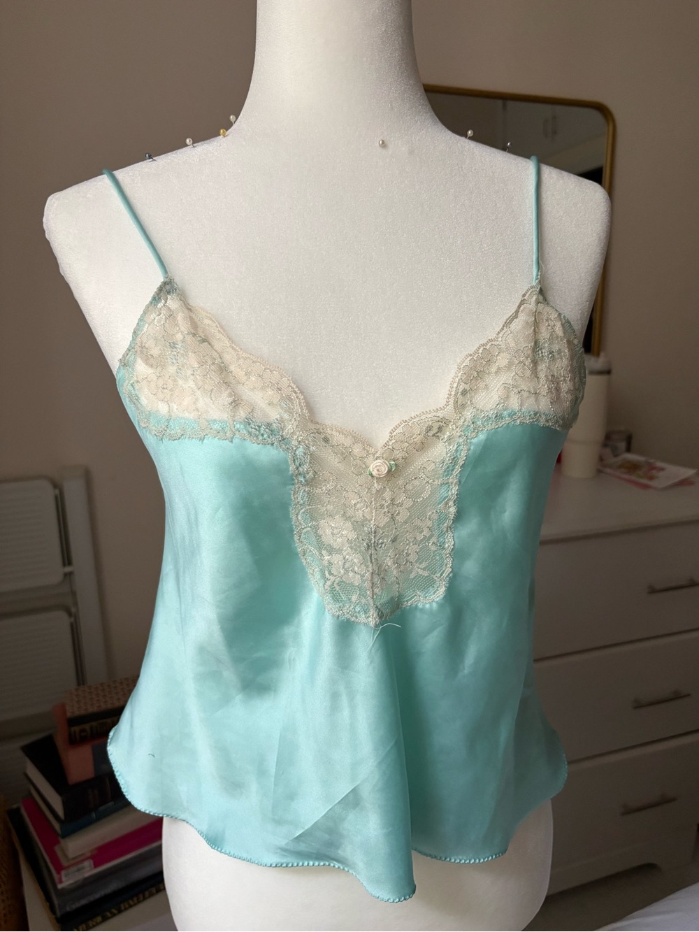 Vintage Slip Y2K Satin Lace Trim Camisole